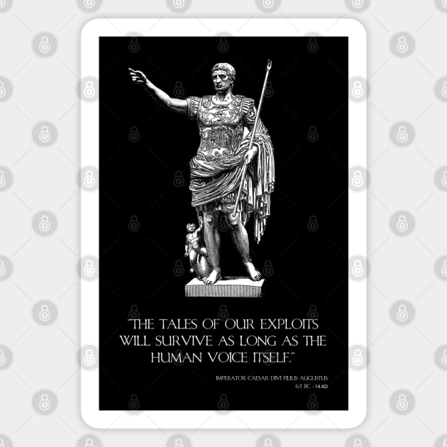 Motivational Inspiring Caesar Augustus Quote - Ancient Rome Magnet by Styr Designs